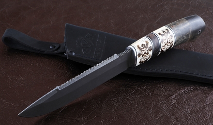 Нож Таёжный сталь К340, рукоять карельская береза рог лося Нож Таёжный сталь К340, рукоять карельская береза рог лося