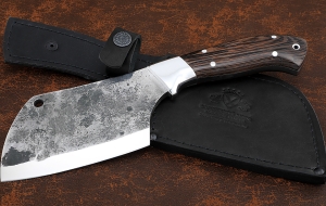 Тяпка №8 сталь 95Х18 (следы ковки) цельнометаллическая, рукоять венге