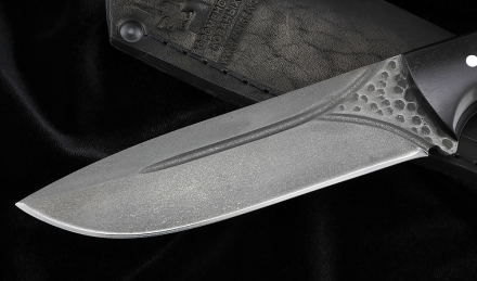 Нож №38 Х12МФ цельнометаллический рукоять черный граб Нож №38 Х12МФ цельнометаллический рукоять черный граб