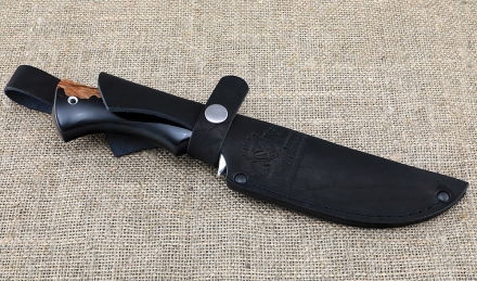 Нож Алтай-2 сталь Х12МФ, рукоять карельская береза акрил черный Нож Алтай-2 сталь Х12МФ, рукоять карельская береза акрил черный