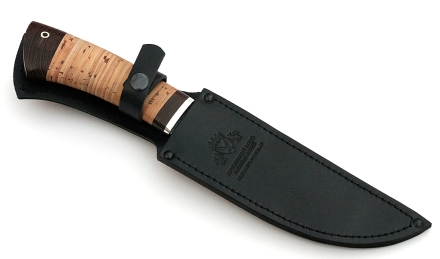 Дамасский нож Катран, рукоять береста Дамасский нож Катран, рукоять береста