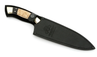 Нож Шеф №11 сталь Х12МФ рукоять черный граб карельская береза латунь - _MG_0352a3.jpg