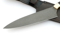 Нож Шеф №11 сталь Х12МФ рукоять черный граб латунь - _MG_2174pp.jpg