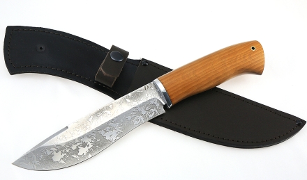 Нож Сибиряк сталь D2, рукоять коричневый граб