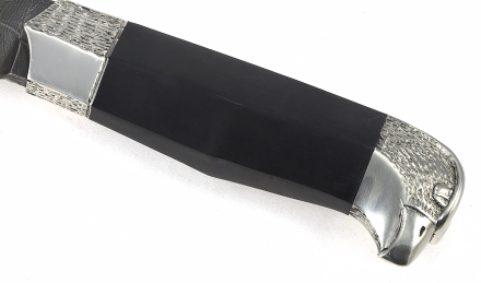 Нож Орел сталь дамаск рукоять черный граб мельхиор 1 Нож Орел сталь дамаск рукоять черный граб мельхиор 1