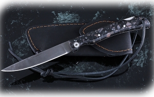 Нож Мексиканец, складной, сталь Х12МФ, рукоять накладки акрил гранит