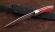 Нож Волк цельнометаллический, сталь 95х18, долы, рукоять G10 красная