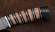 Нож Барракуда-2 сталь дамаск, рукоять береста черный граб (зебра)