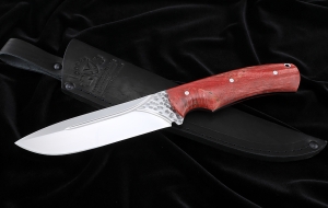 Нож №38 Х12МФ цельнометаллический рукоять карельская береза красная Нож №38 Х12МФ цельнометаллический рукоять карельская береза красная