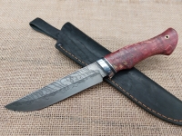 Нож Гриф сталь дамаск ламинированный, рукоять карельская береза красная (распродажа)