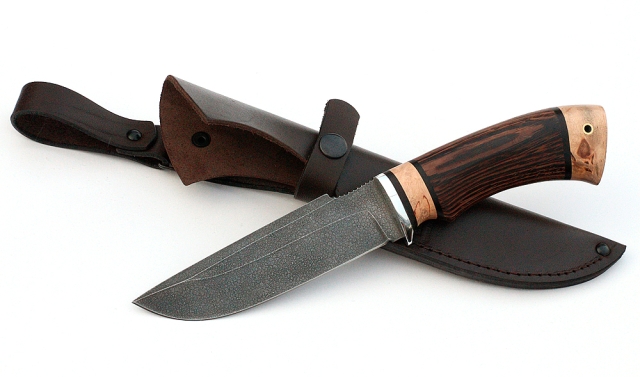 Нож Алтай сталь ХВ-5, рукоять венге-карельская береза 