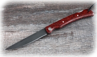 Нож Мексиканец, складной, сталь Х12МФ, рукоять накладки акрил красный - Нож Мексиканец, складной, сталь Х12МФ, рукоять накладки акрил красный