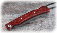 Нож Мексиканец, складной, сталь Х12МФ, рукоять накладки акрил красный - Нож Мексиканец, складной, сталь Х12МФ, рукоять накладки акрил красный