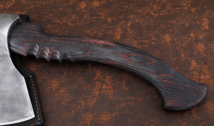 Топор-18 "Мясной" (варка металлов: углерод+ХВГ) рукоять ясень брашированный Топор-18 "Мясной" (варка металлов: углерод+ХВГ) рукоять ясень брашированный