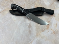 Нож Кабан сталь х12мф, рукоять черный граб (распродажа)  - Нож Кабан сталь х12мф, рукоять черный граб (распродажа) 