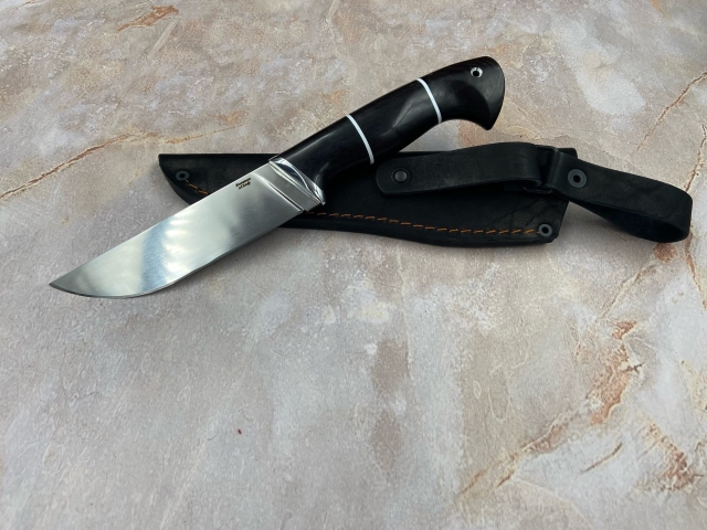Нож Кабан сталь х12мф, рукоять черный граб (распродажа)  