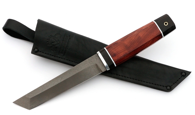 Нож Тантуха-3 сталь Х12МФ, рукоять бубинга-черный граб 