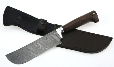 Нож Узбекский средний сталь дамаск, рукоять венге