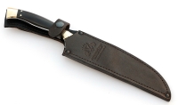 Нож Шеф №14 сталь Х12МФ рукоять черный граб латунь - _MG_2169u9.jpg