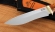 Нож Амур сталь M390, рукоять карельская береза стабилизированная янтарь, латунь