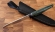 Нож Ферзь М390 рукоять G10 черная, карельская береза зеленая