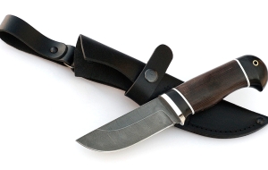 Нож Заяц сталь дамаск, рукоять венге-черный граб Нож Заяц сталь дамаск, рукоять венге-черный граб