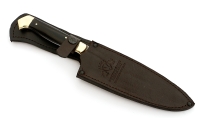 Нож Шеф №5 сталь дамаск, рукоять черный граб латунь - _MG_8546q7.jpg