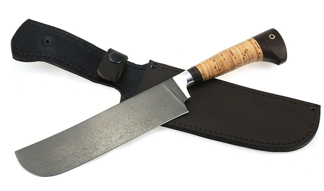 Нож Узбекский большой сталь Х12МФ, рукоять береста 