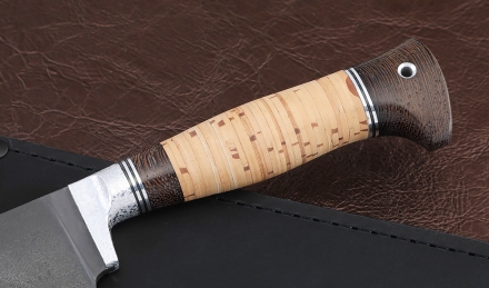 Нож Узбекский большой сталь Х12МФ, рукоять береста Нож Узбекский большой сталь Х12МФ, рукоять береста