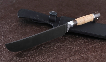 Нож Узбекский большой сталь Х12МФ, рукоять береста Нож Узбекский большой сталь Х12МФ, рукоять береста