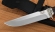 Нож Алтай сталь M390, рукоять карельская береза стабилизированная фиолетовая, мельхиор