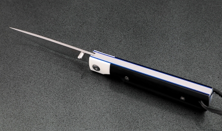 Нож складной Народа севера сталь Х12МФ накладки G10 черная с белой Нож складной Народа севера сталь Х12МФ накладки G10 черная с белой