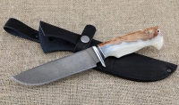 Нож Барракуда-3 сталь Х12МФ рукоять карельская береза акрил белый (NEW) - Нож Барракуда-3 сталь Х12МФ рукоять карельская береза акрил белый (NEW)