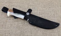 Нож Барракуда-3 сталь Х12МФ рукоять карельская береза акрил белый (NEW) - Нож Барракуда-3 сталь Х12МФ рукоять карельская береза акрил белый (NEW)