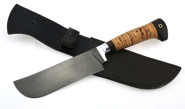Нож Узбекский средний сталь Х12МФ, рукоять береста 