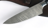 Нож Шеф №5 сталь дамаск, рукоять черный граб дюраль - _MG_7479.jpg