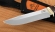 Нож Барракуда сталь M390 рукоять карельская береза стабилизированная коричневая+фиолетовая, латунь