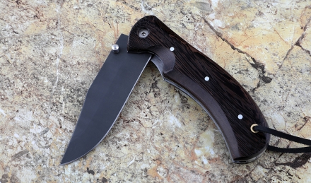 Складной нож Дельфин, сталь Х12МФ, рукоять накладки венге Складной нож Дельфин, сталь Х12МФ, рукоять накладки венге