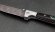 Нож складной Пчак сталь дамаск накладки черный граб с мусульманским значком