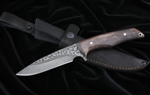 Нож №39 Х12МФ цельнометаллический рукоять карельская береза коричневая