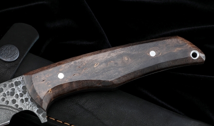 Нож №39 Х12МФ цельнометаллический рукоять карельская береза коричневая Нож №39 Х12МФ цельнометаллический рукоять карельская береза коричневая