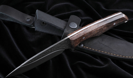 Нож №39 Х12МФ цельнометаллический рукоять карельская береза коричневая Нож №39 Х12МФ цельнометаллический рукоять карельская береза коричневая