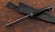 Нож Шаман 95Х18 рукоять G10 черная, карельская береза зеленая, черный граб