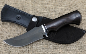 Нож Бобр сталь Х12МФ, рукоять черный граб