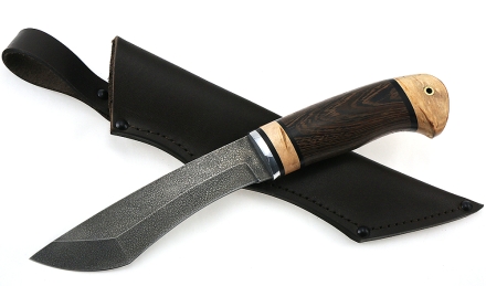Нож Каратель сталь ХВ-5, рукоять венге-карельская береза
