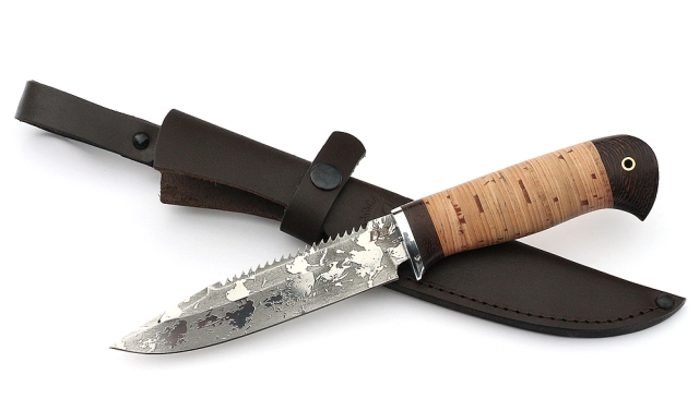 Нож Рыболов-3 сталь D2, рукоять береста 