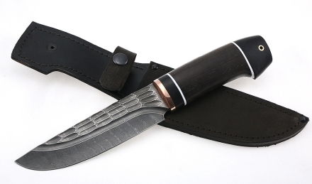 Нож Аллигатор сталь дамаск-камень береста Нож Аллигатор сталь дамаск-камень береста