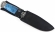 Нож Лидер сталь ХВ-5, рукоять карельская береза стабилизированная синяя, мельхиор