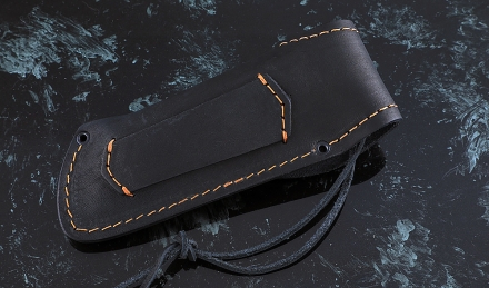 Складной нож Дельфин, сталь Elmax, рукоять накладки акрил красный