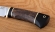 Нож Нептун сталь M390, рукоять карельская береза стабилизированная коричневая+черный граб, латунь
